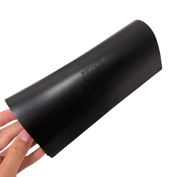 Saint Laurent YSL Logo SL M40 Sunglasses Black with Leather Case - Picture 2 of 16